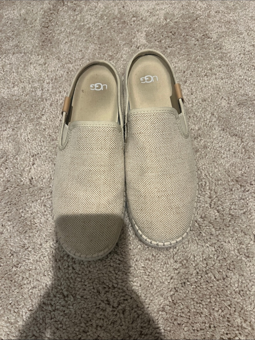 UGG Women's Slip-On Canvas Loafers in Light Taupe